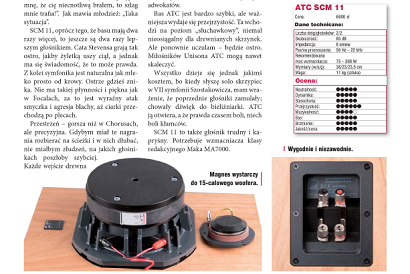 ATC SCM 11 - Hi-Fi i Muzyka review